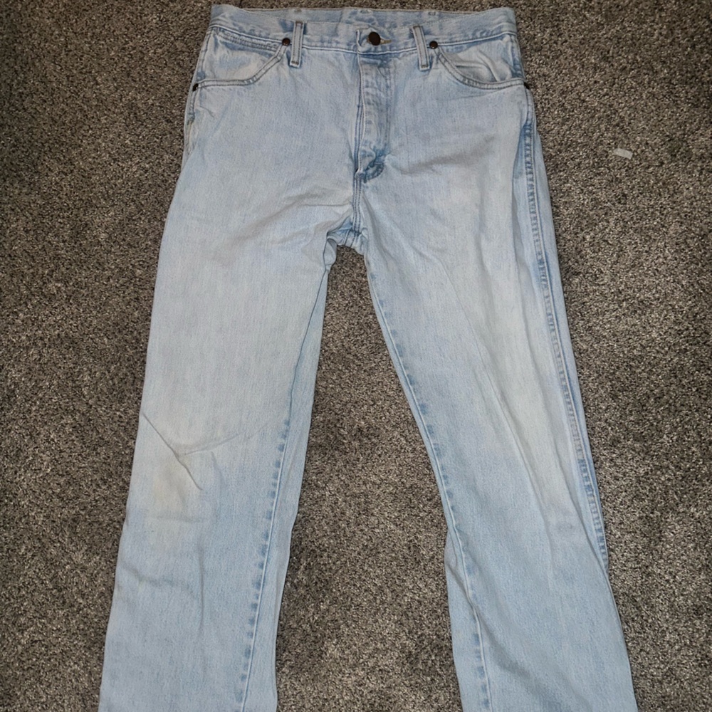32 X 32 Wrangler White Wash Denim Pants